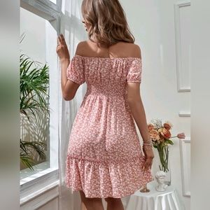 Ruffle Shoulder Straps Sweetheart Neck Chiffon Boho Dresses Taupe main image 0